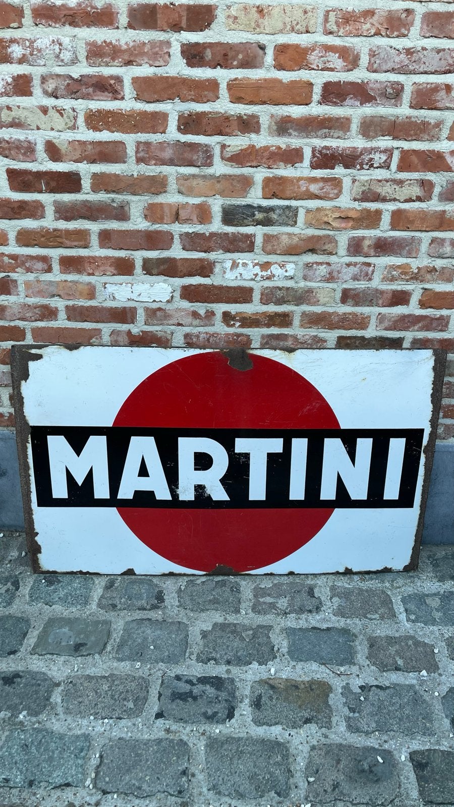 Martini Emaille Reclamebord - Groot Formaat, Ophalen, Gebruikt, Reclamebord