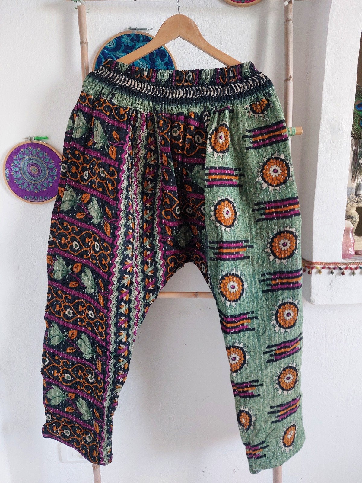 Harembroek met print - One size, Kleding | Dames, India, Maat 42/44 (L), Nieuw, Lang