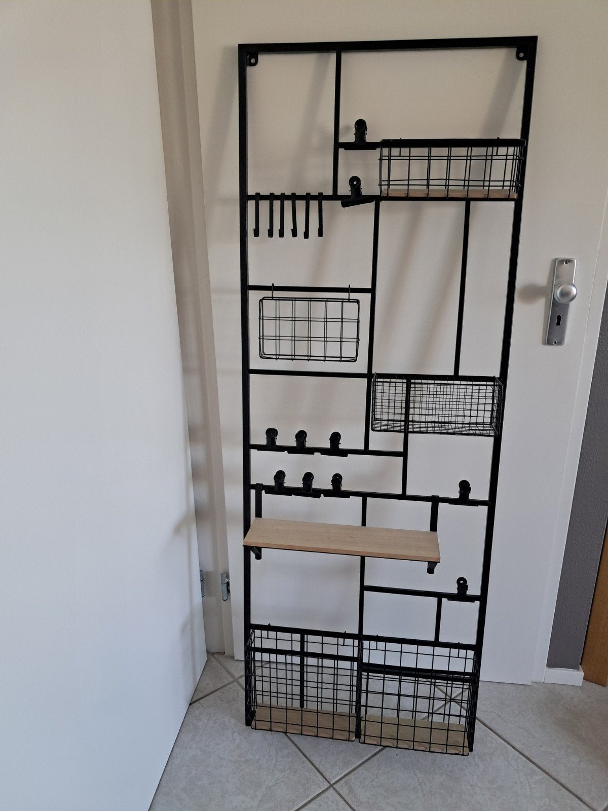wandrek metaal met vele extra manden enz, Huis en Inrichting, Woonaccessoires | Wandplanken en Boekenplanken, Ophalen, Zo goed als nieuw