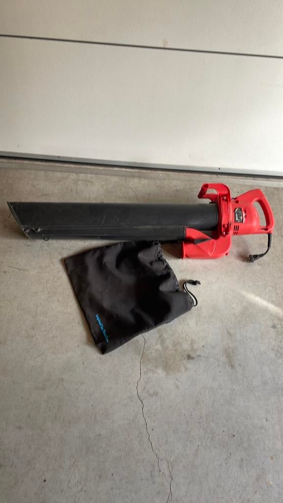Bladblazer elektrisch 1400W, Ophalen, Gebruikt, Met opvangzak, Handgedragen