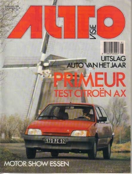 Autovisie 25 1986 : Citroen AX - TVR 350i - Nissan King Cab, Ophalen of Verzenden, Gelezen, Algemeen