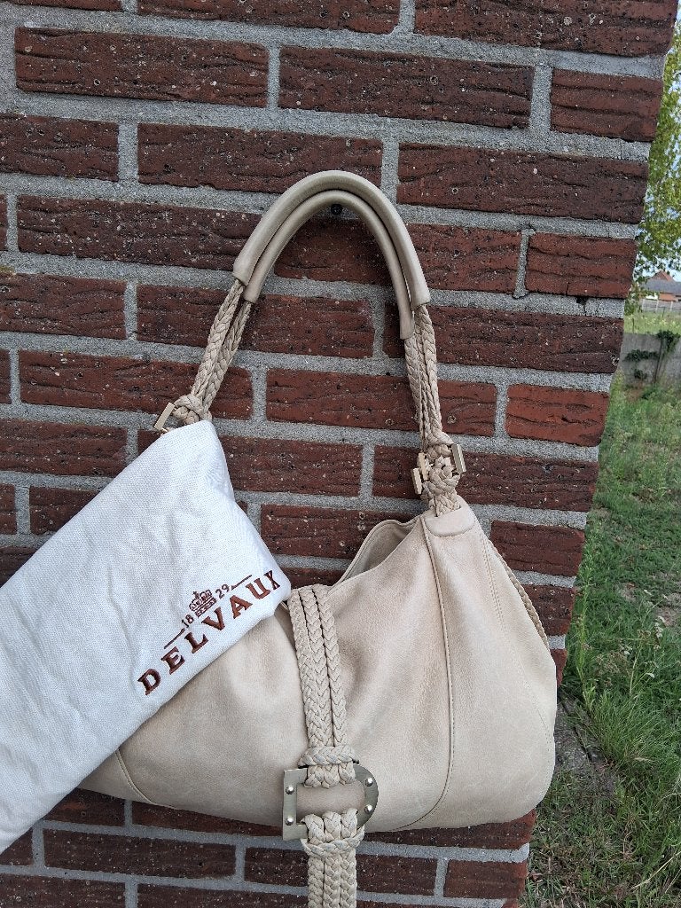 Handtas Delvaux, Ophalen of Verzenden, Gebruikt, Beige, Handtas