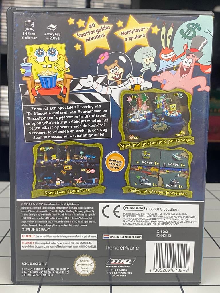 SpongeBob SquarePants Lights Camera Pants Nintendo GameCube, Avontuur en Actie, THQ, 1 speler, Ophalen of Verzenden