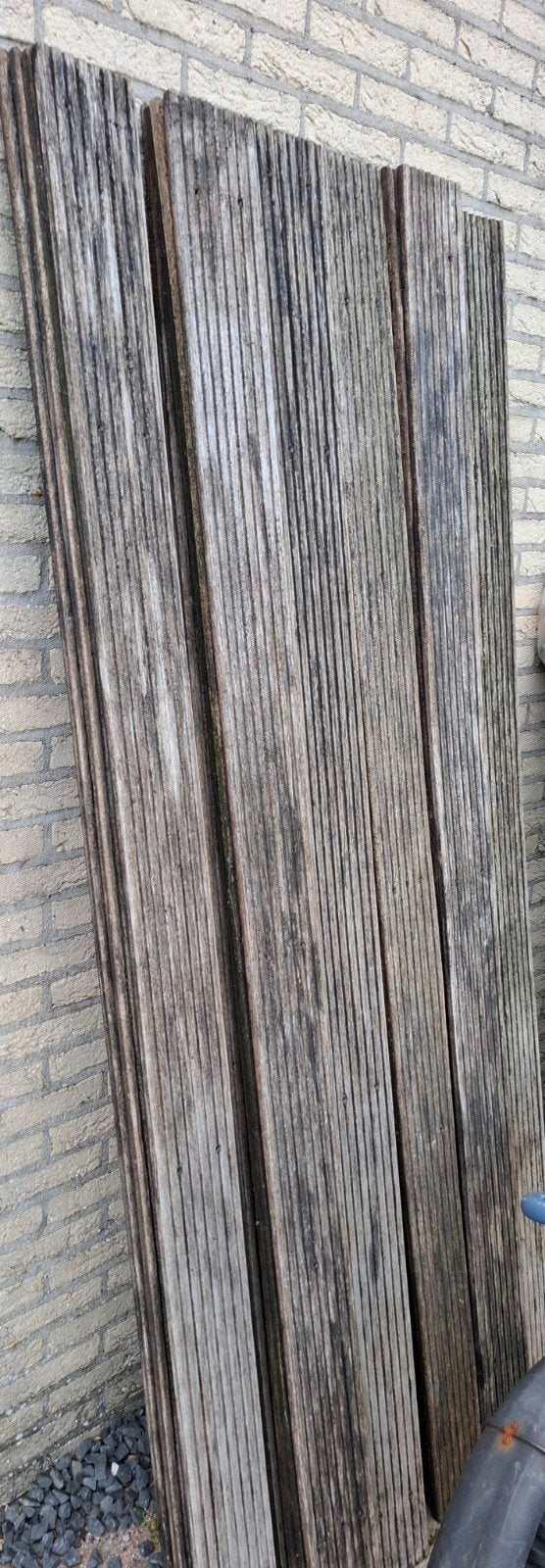20x hardhouten (vlonder) planken, Tuin en Terras, Ophalen, Gebruikt, Hout