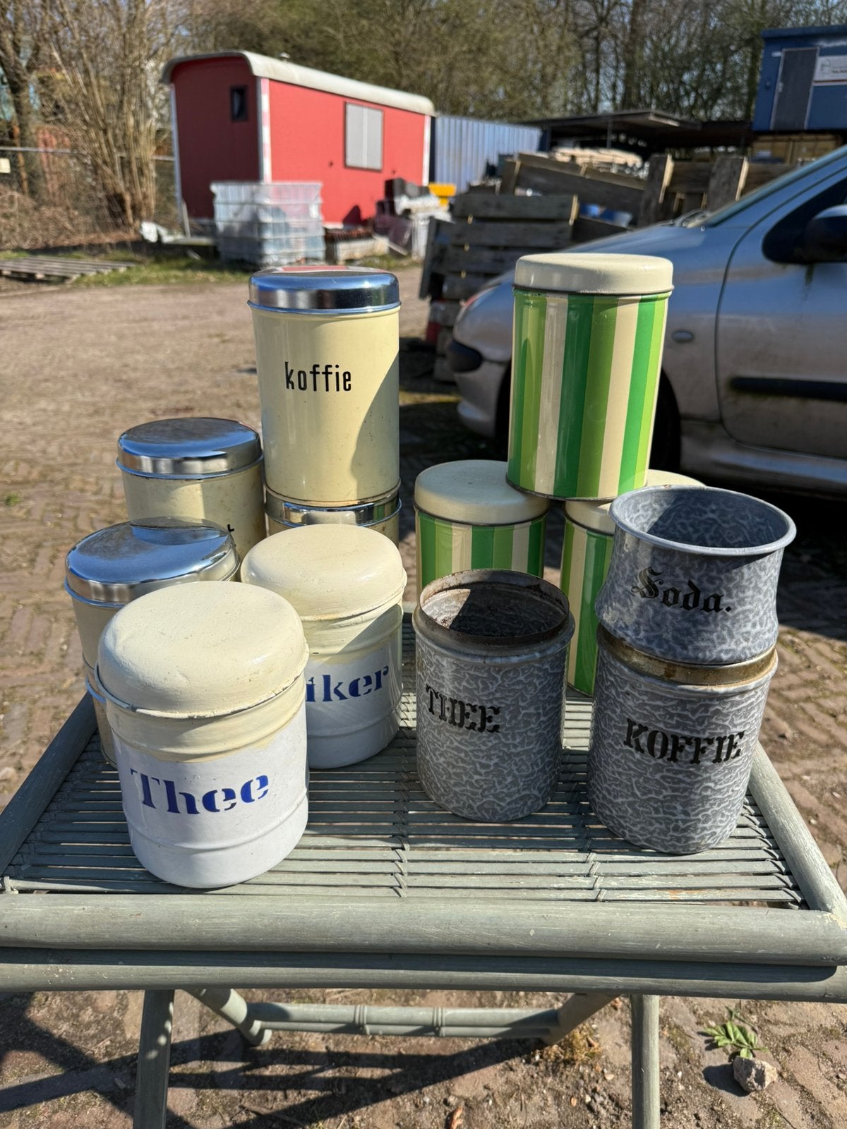Diverse antieke/vintage blikken - te koop per set, Ophalen of Verzenden
