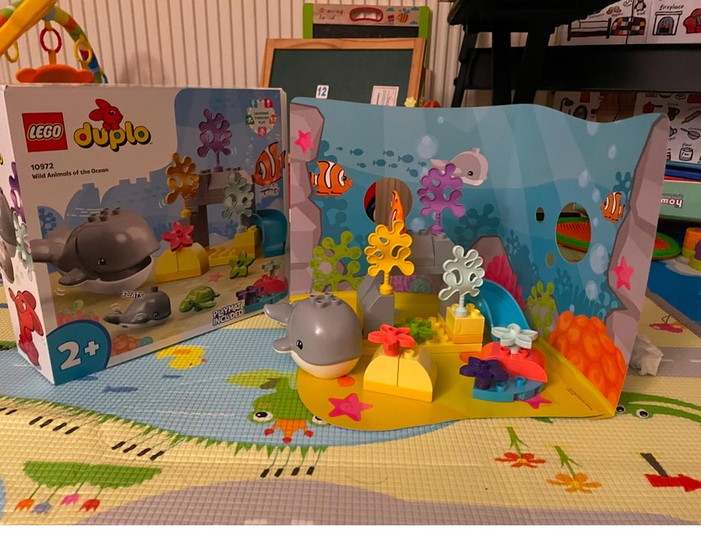 8€ -Lego Duplo Wilde Dieren van de Oceaan (10972), Overige thema's, Ophalen of Verzenden, Zo goed als nieuw, Compleet