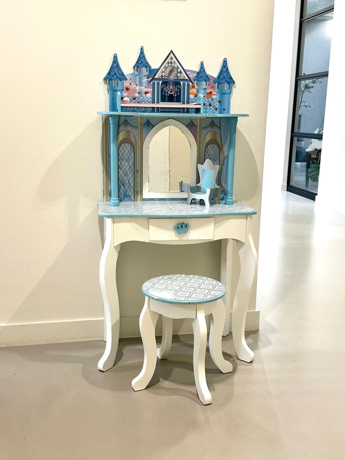 Prinsessen Kaptafel met Krukje, Ophalen of Verzenden, Zo goed als nieuw, Meubelstuk of Keukentje