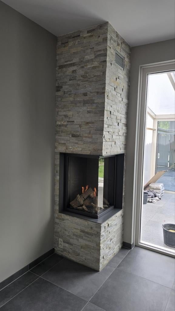 Dru Paco hoekhaard G25 aardgas - Inbouw gashaard 5kW, Ophalen, Gebruikt, Inbouwhaard, Gashaard