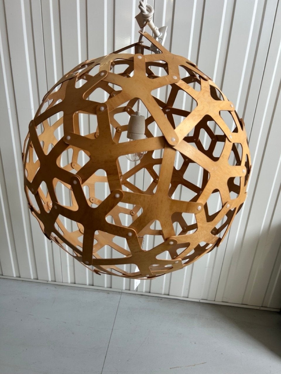 David Trubridge Kora plafondlamp - Bamboe - Ø 60 cm, Ophalen of Verzenden, Gebruikt, Hout, E27 (groot)