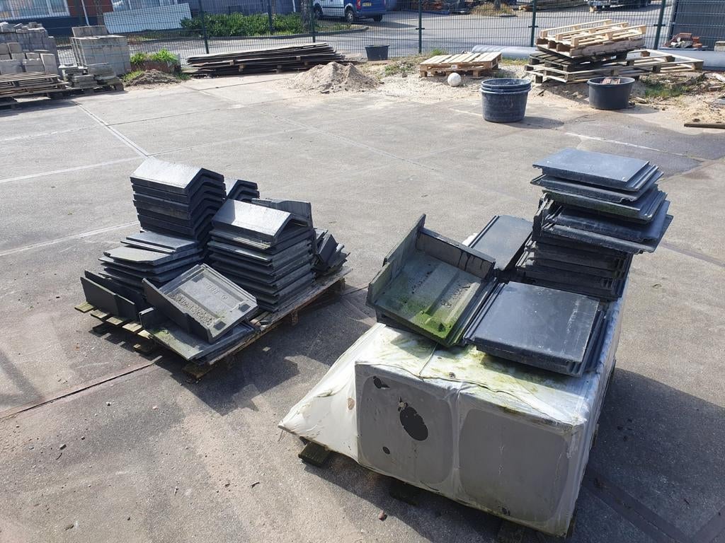 Stonewold Monier vlakke betonpan antracietgrijs, Ophalen, Steen of Klei, Nieuw, 15 m² of meer