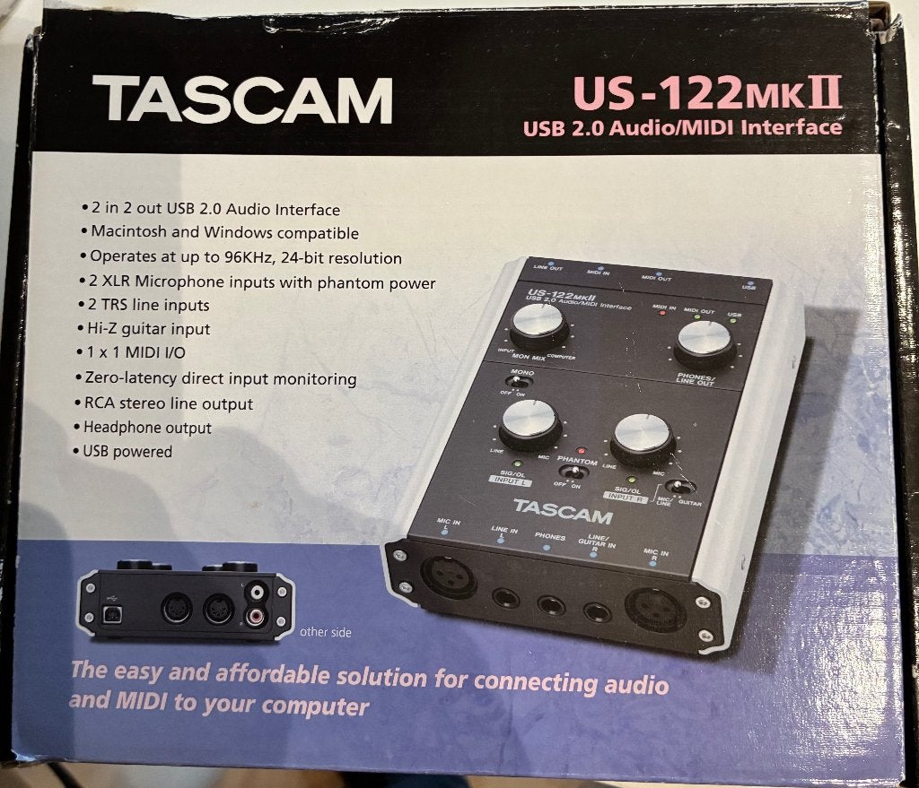 Tascam US-122MKII USB Audio/MIDI Interface, Ophalen, Gebruikt