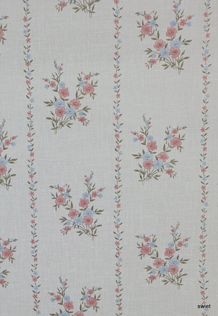 10326 vintage bloemetjesbehang klassieker met strepen swiet, Verzenden, Beige