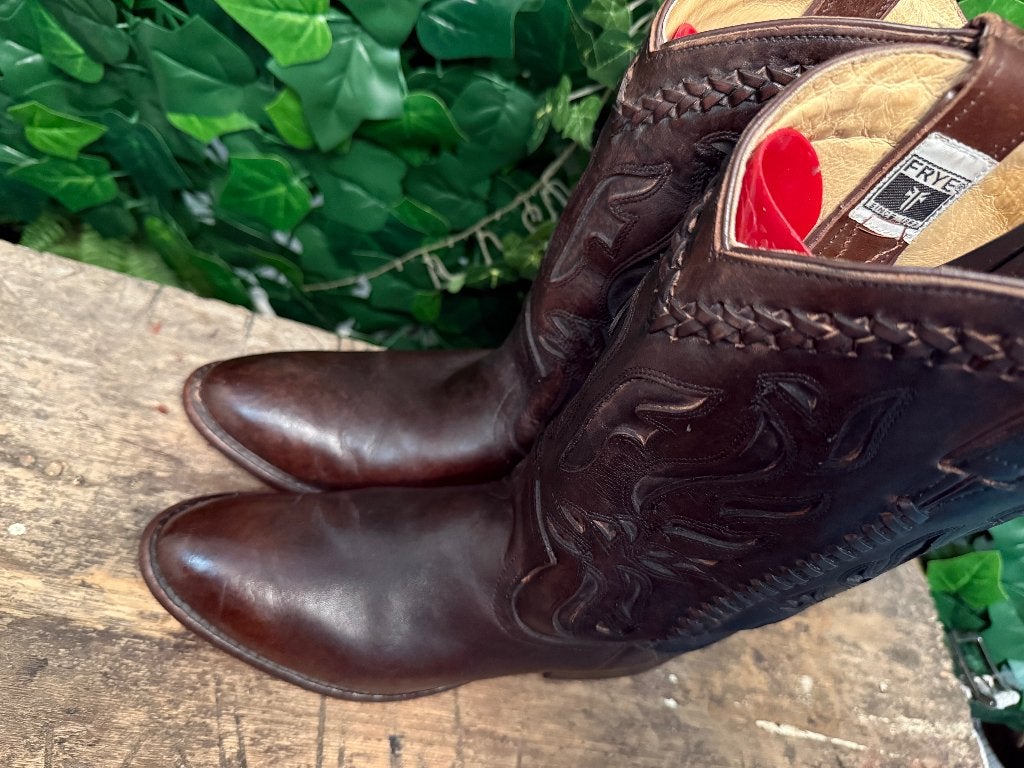 prachtige bijna Nieuwe frye Wyatt overlay boots maat 39/40, Bruin, Frye, Ophalen of Verzenden, Frye