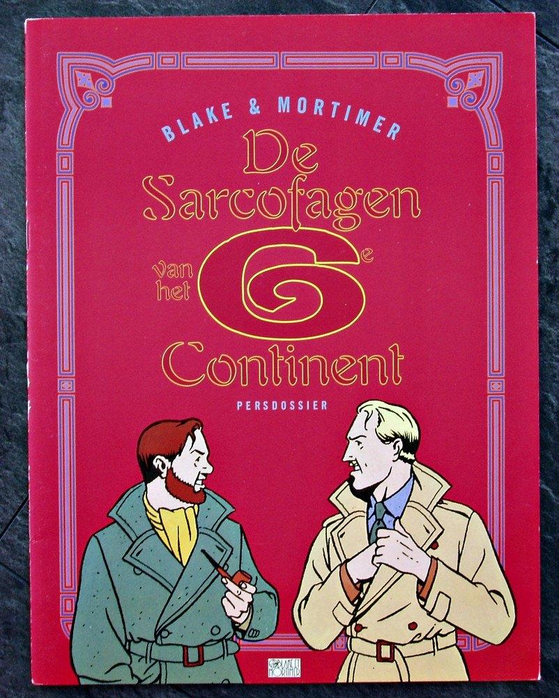 2X Persdossier Blake en Mortimer - Sarcofagen 6e Continent, Verzamelen, Stripfiguren, Verzenden, Overige figuren, Zo goed als nieuw