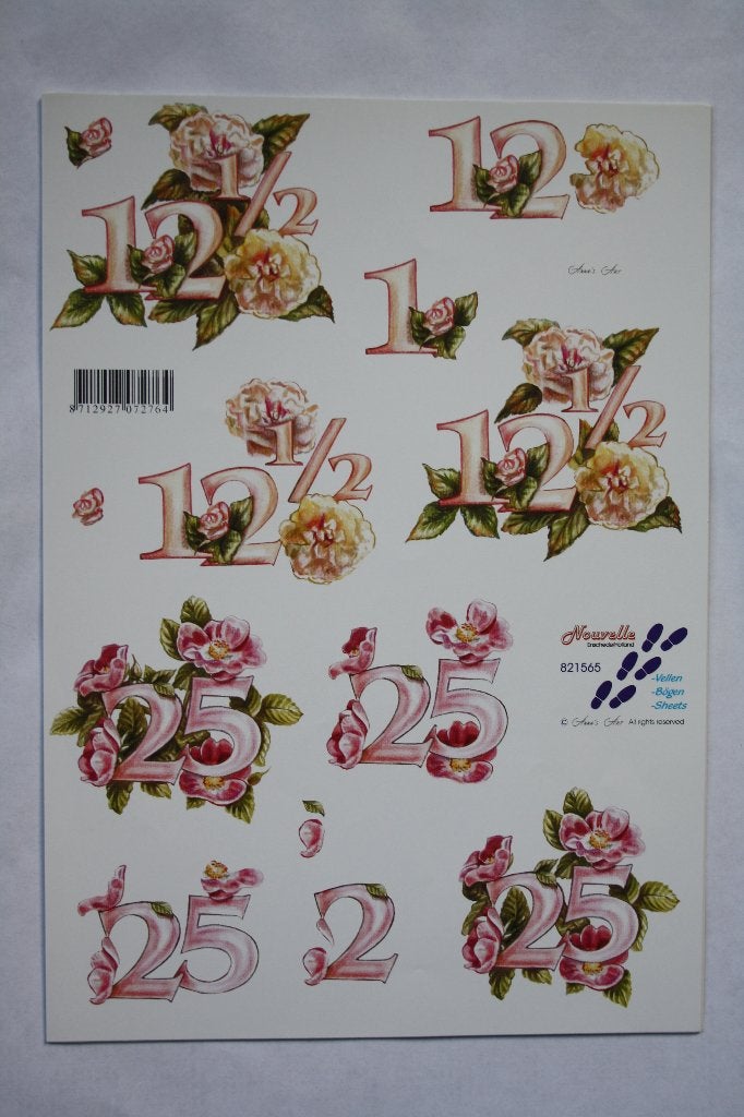 12 stuks knipvellen nouvelle jubileum 7258, Ophalen of Verzenden, Nieuw, Man of Vrouw, Knipvel