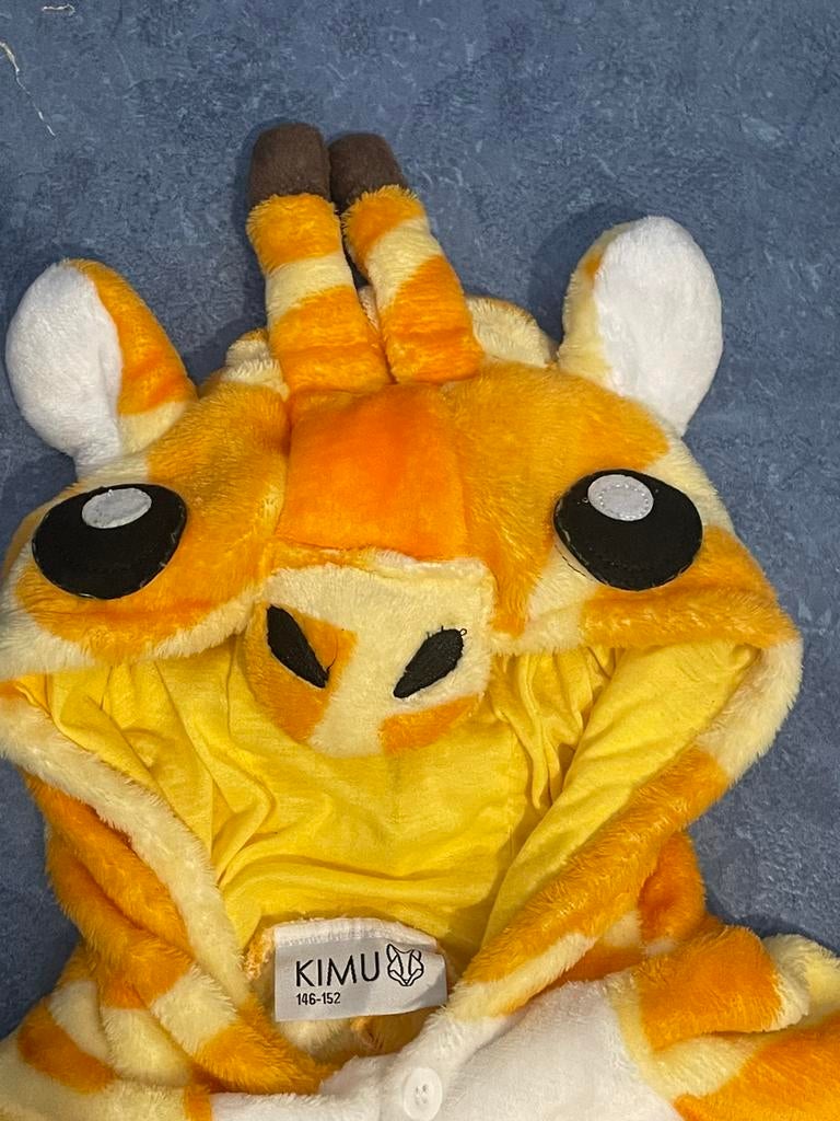 Giraffen onsie 146/152, Ophalen, Zo goed als nieuw, Jongen of Meisje