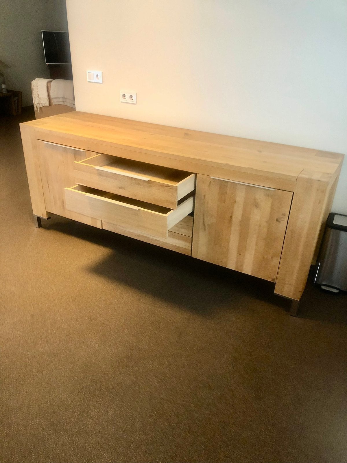 Kwaliteitsdressoir van Sijben, Roermond - verstelbare hoogte, Ophalen, Zo goed als nieuw, 200 cm of meer, Met lade(s)