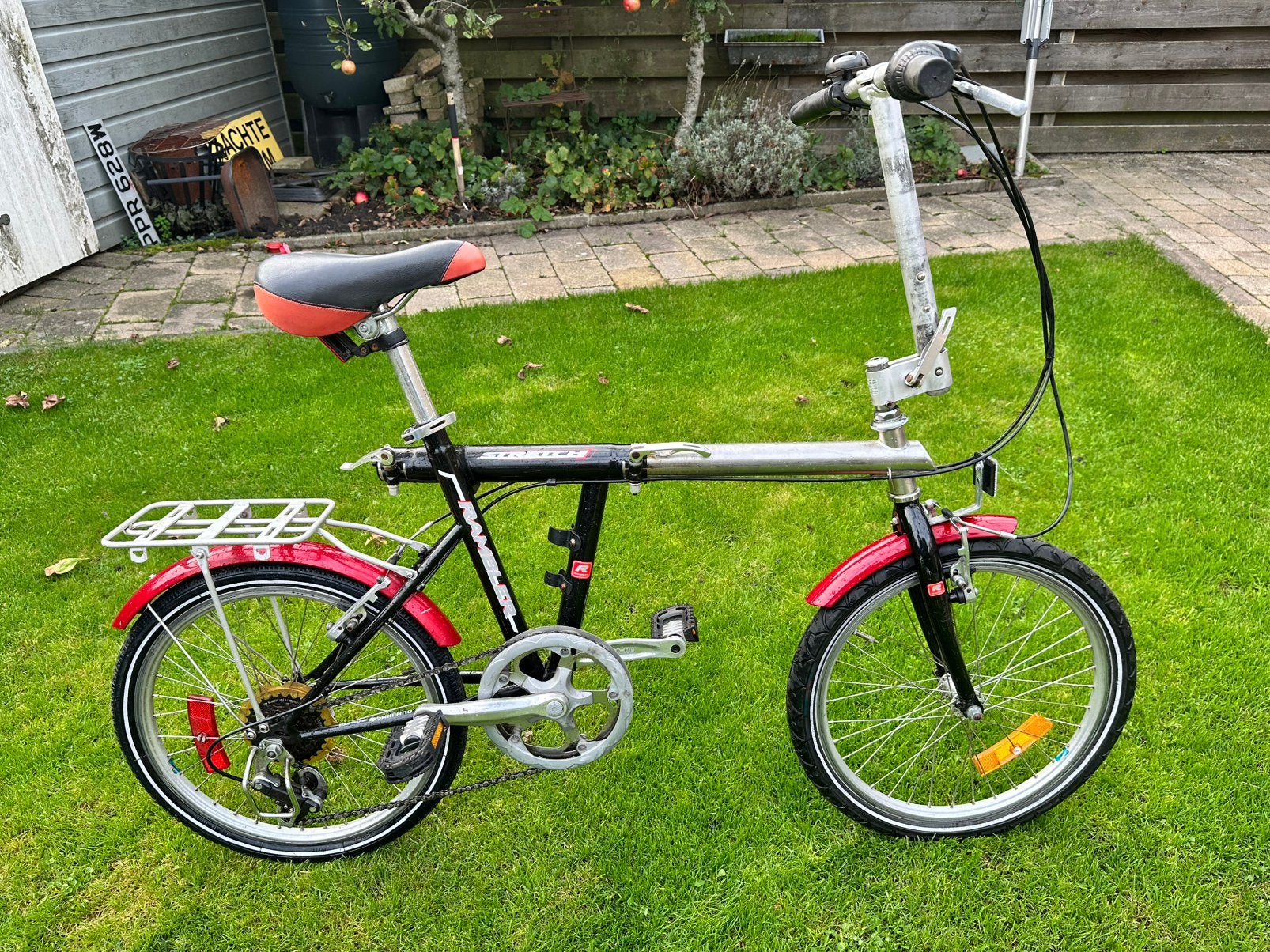 Rambler stretch vouwfiets schuif fiets met versnellingen, 20 inch of meer, Velgrem, Versnellingen, Zo goed als nieuw