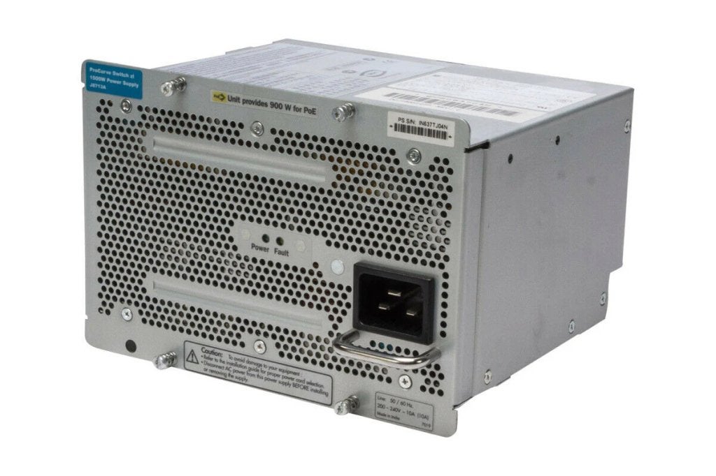 HPE ProCurve ZL 1500W PoE+ Power Supply J8713A 0950-4581, Hewlett Packard Enterprise B.V., Info@hpe.com, Startbaan 16, 1187 XR Amstelveen, Nederland