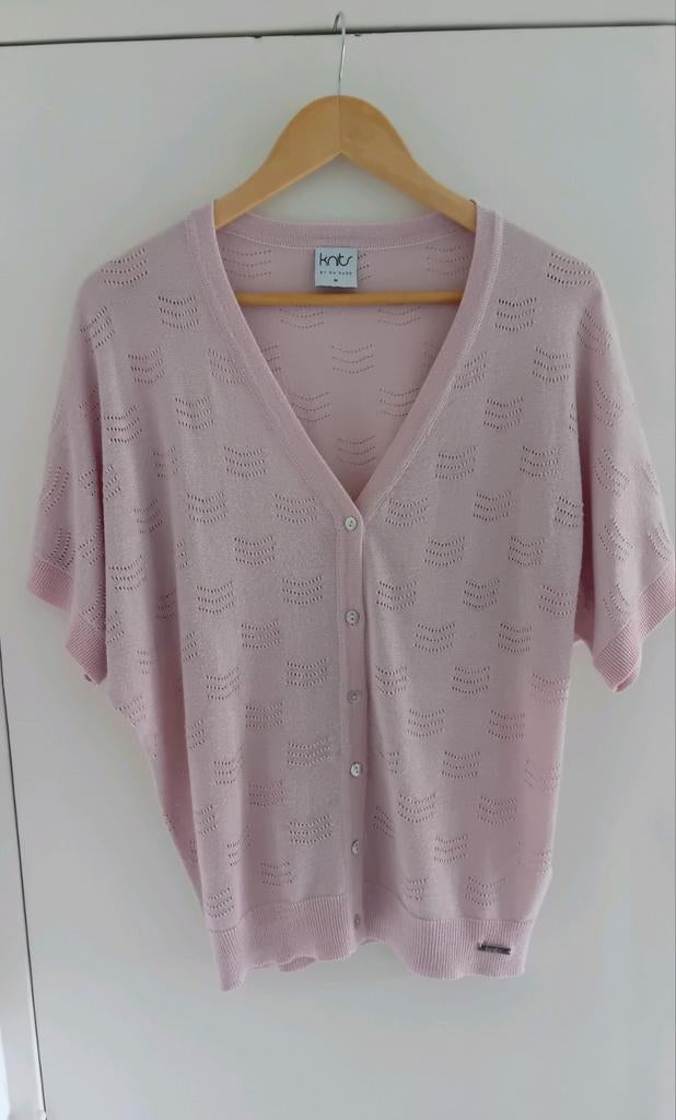 Knits by Maicazz ajour vestje oudroze M, Kleding | Dames, Truien en Vesten, Maat 38/40 (M), Ophalen of Verzenden, Roze, Maicazz