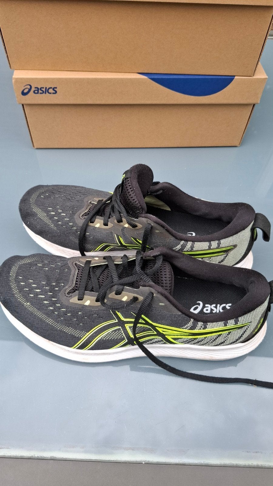 Asics hardloopschoenen maat 45, Ophalen of Verzenden, Gebruikt, Hardloopschoenen, Asics