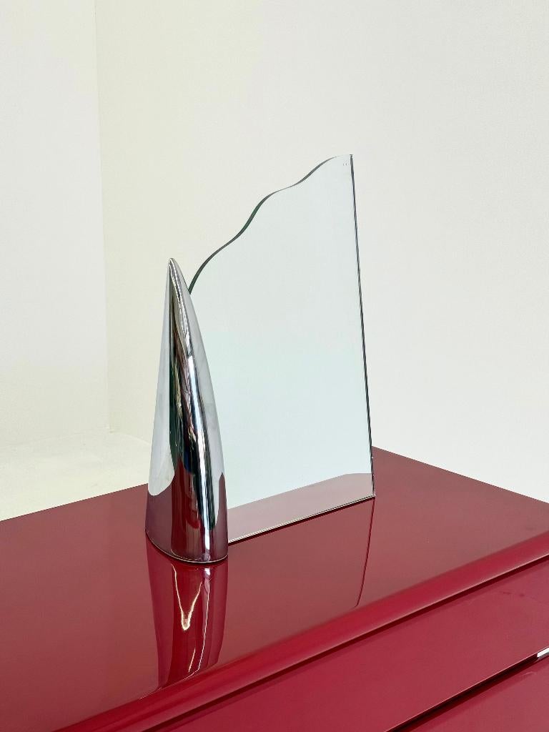 Philippe Starck tafel spiegel uit de Shark Collectie 1989, Huis en Inrichting, Woonaccessoires | Spiegels, Minder dan 50 cm, -