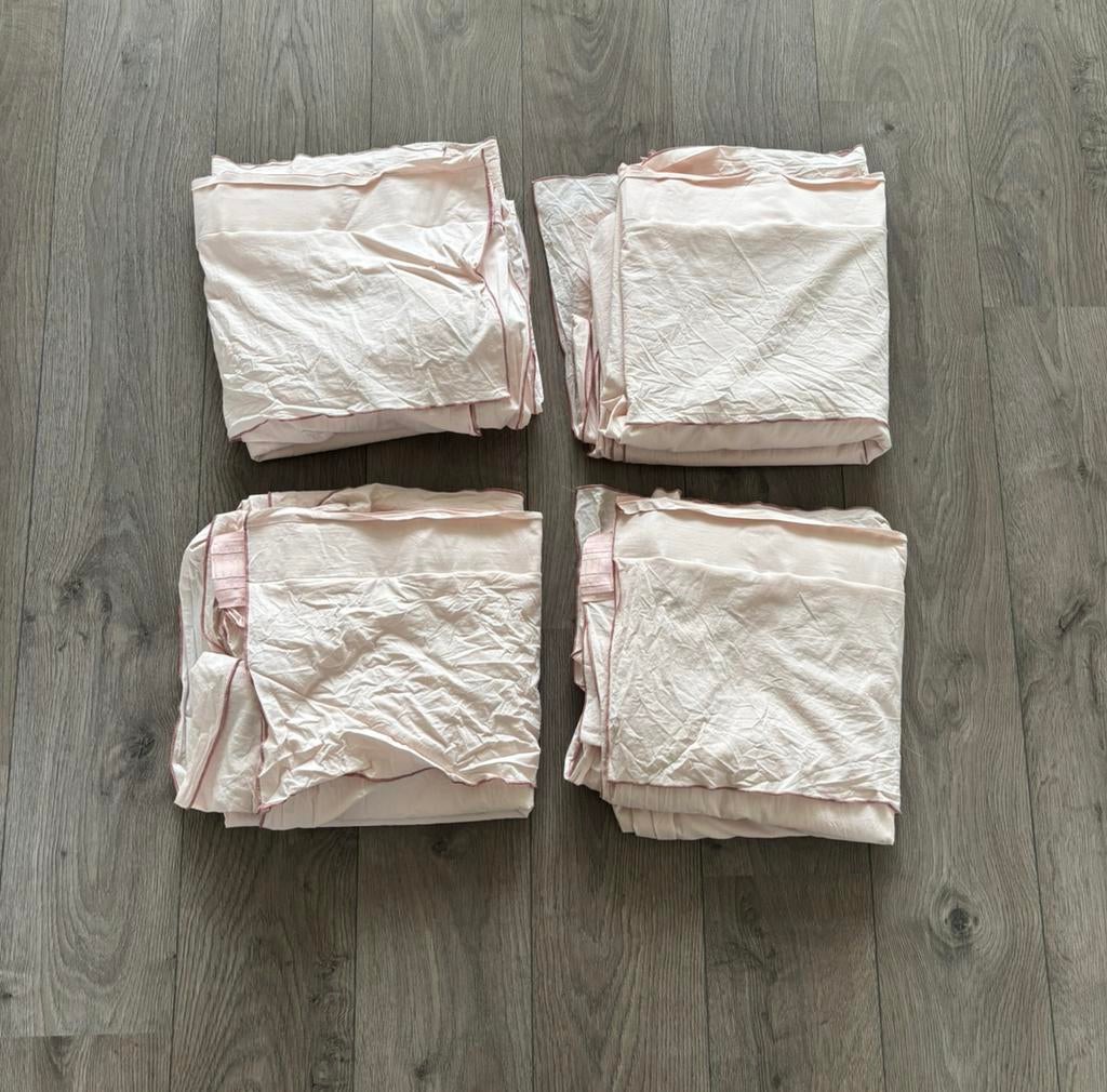 4x roze moalisa gordijnen ikea, Ophalen of Verzenden, Zo goed als nieuw, Overige kleuren, 100 tot 150 cm