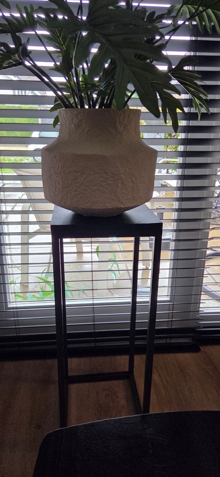 Papier-maché vaas/pot - 30 cm hoog - Nette staat, Ophalen, Gebruikt, Beige, Papier/karton