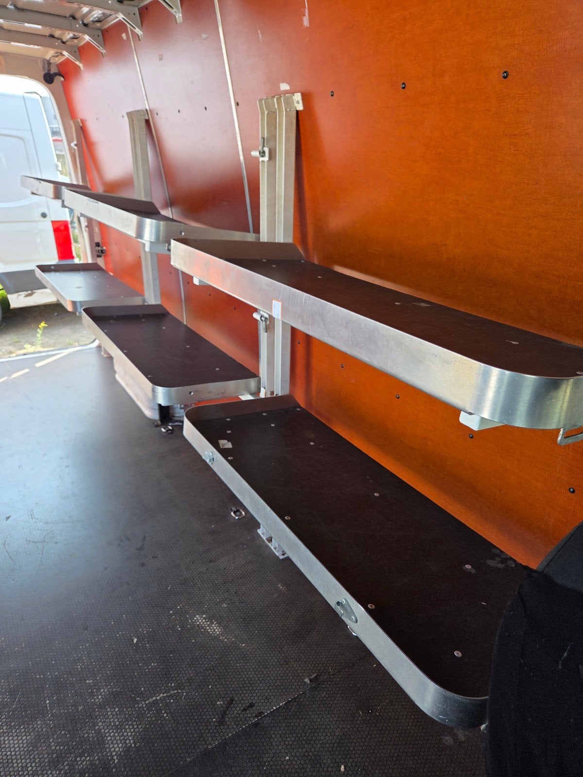 Post schappen Pakketrekken Opvouwbare planken voor bestelwag, Ophalen of Verzenden, Gebruikt