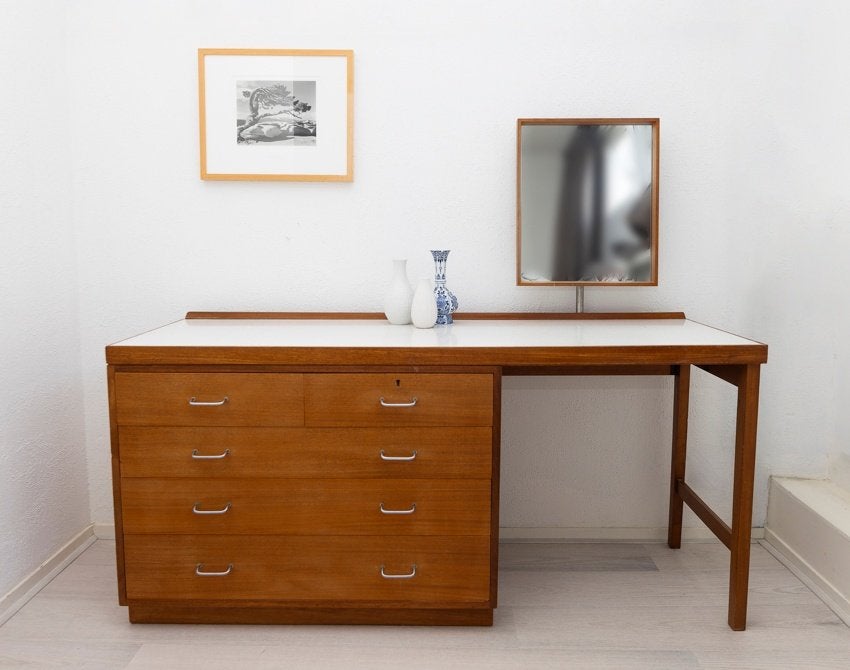 Retro ladekast/bureau van Papworth Industry, Ophalen, Gebruikt, 5 laden of meer, 100 tot 150 cm