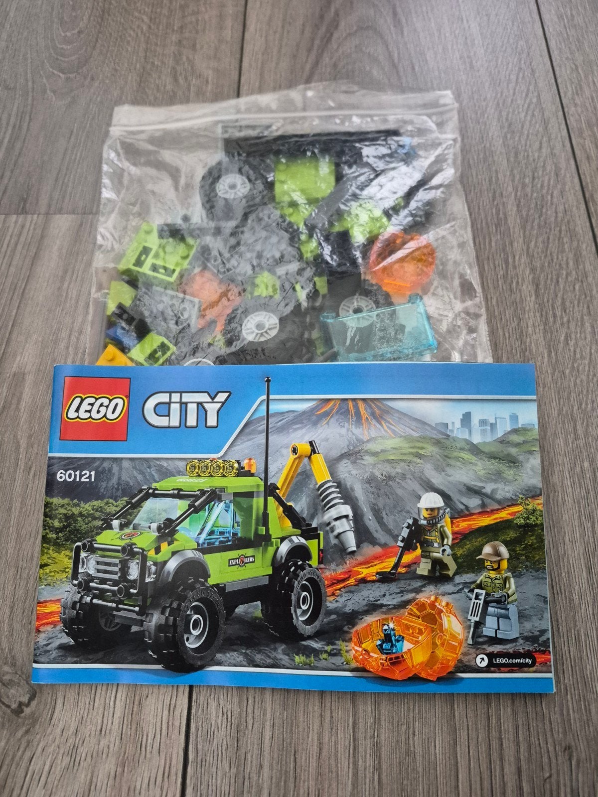 Lego City Vulkaan Crawler 60121 met instructies, Lego, Ophalen of Verzenden, Inclusief minifiguren, City