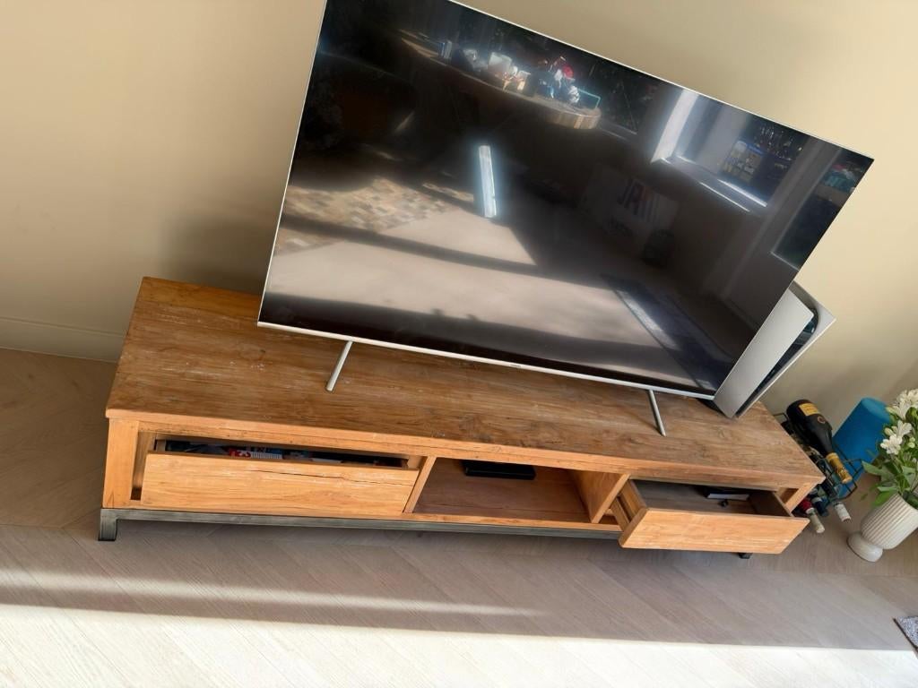 Tv meubel Venetie Sohome, Ophalen, Gebruikt, 150 tot 200 cm, Teakhout
