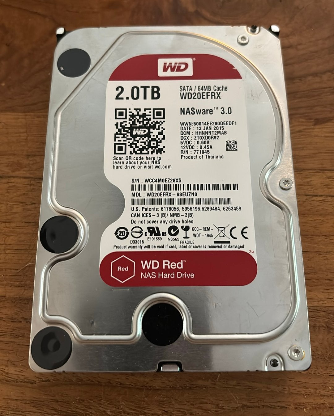WD Red 2TB NAS HDD – 100% in orde, Computers en Software, Harde schijven, Intern, Gebruikt, Ophalen of Verzenden, SATA