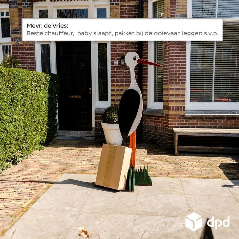 Te huur Ooievaars: 3D ooievaar, op nest, geboortebord, vlag, Ophalen, Zo goed als nieuw, Overige typen