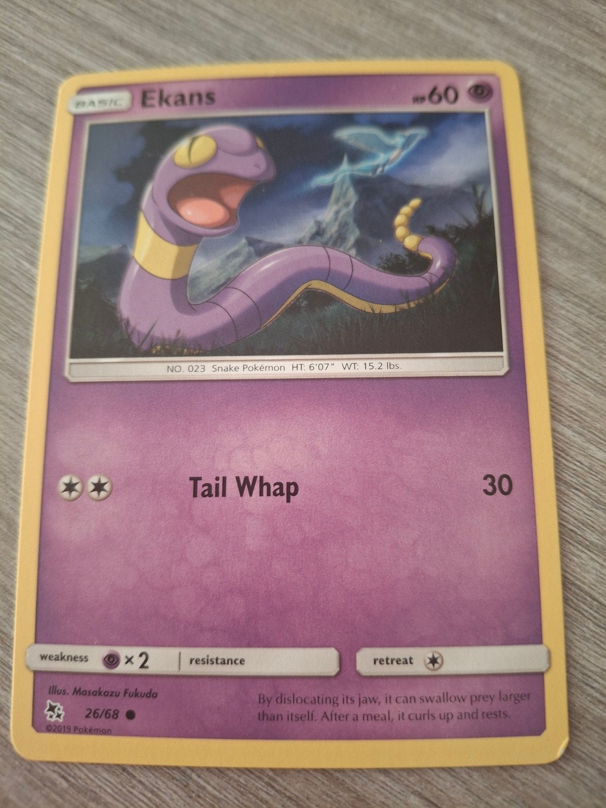 Ekans Pokémon kaart - Basis - 26/68, Ophalen of Verzenden, Zo goed als nieuw, Losse kaart