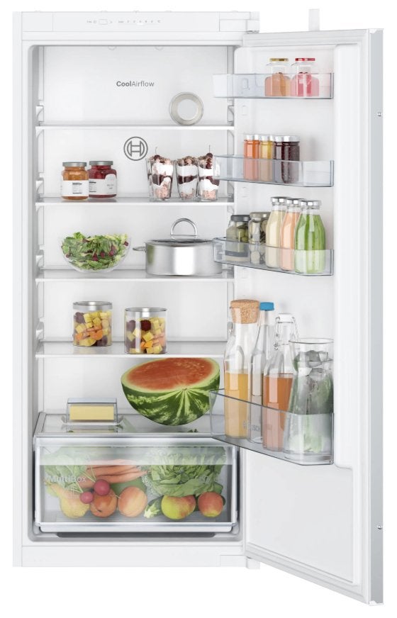 NIEUW BOSCH nis 122 cm inbouw KOELKAST sleepdeur 204 ltr z/v, Ophalen, Zonder vriesvak, 120 tot 140 cm, 200 liter of meer
