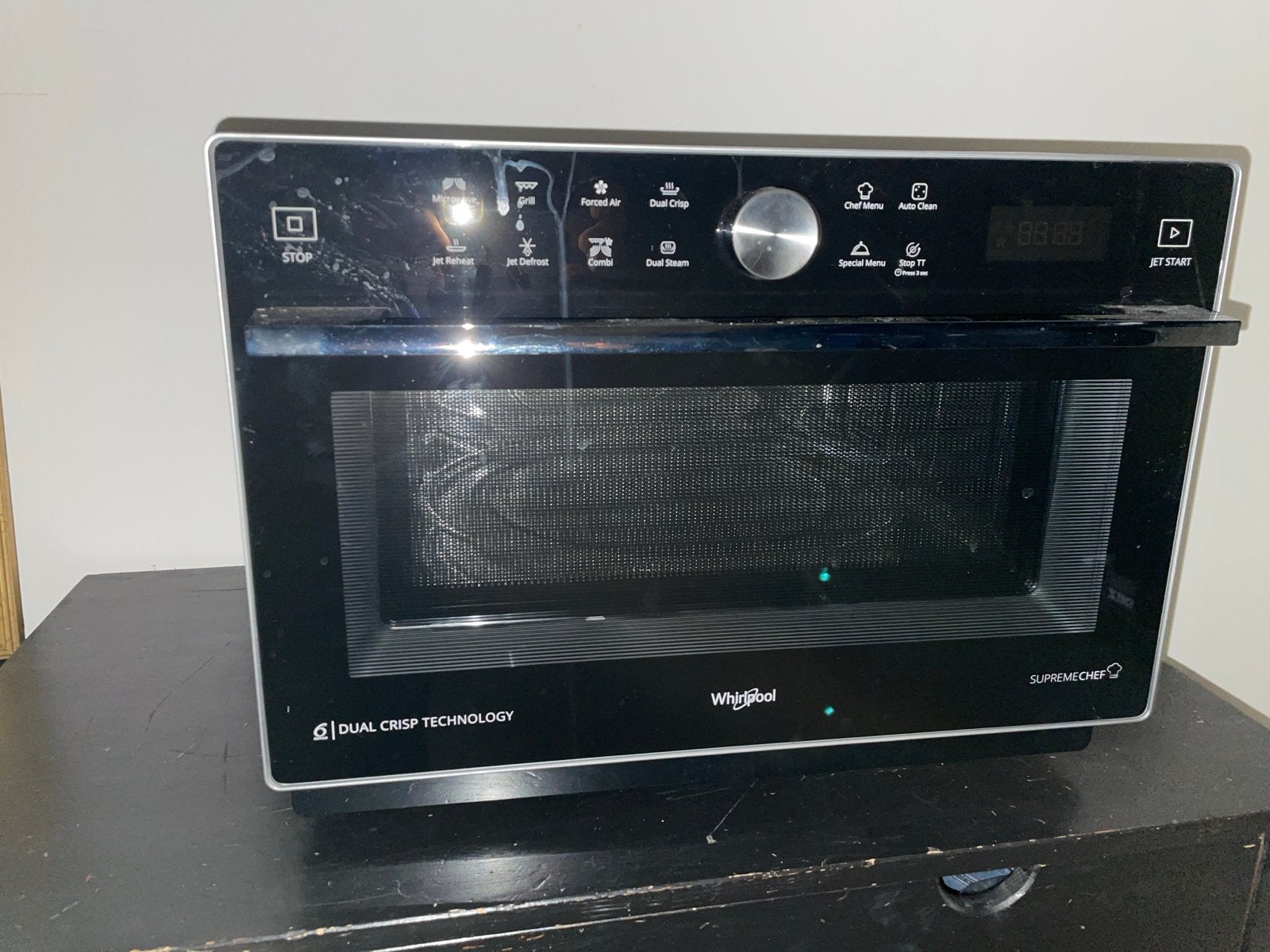 Whirlpool MWSC 933 SB Combimagnetron - Zo goed als nieuw, Ophalen, Combimagnetron, Zo goed als nieuw, Draaiplateau