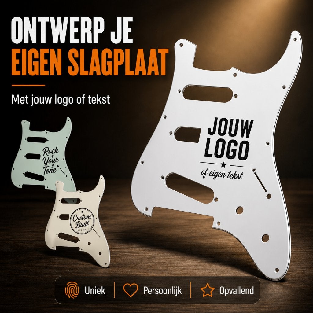 Custom slagplaat met jouw eigen logo of tekst!, Ophalen of Verzenden, Nieuw, Elektrische gitaar