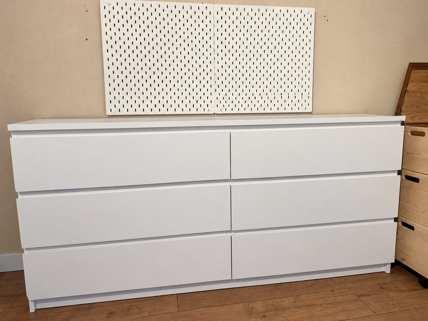 Malm kast wit met zes laden ikea, Ophalen, 50 tot 100 cm, Zo goed als nieuw, Minder dan 100 cm