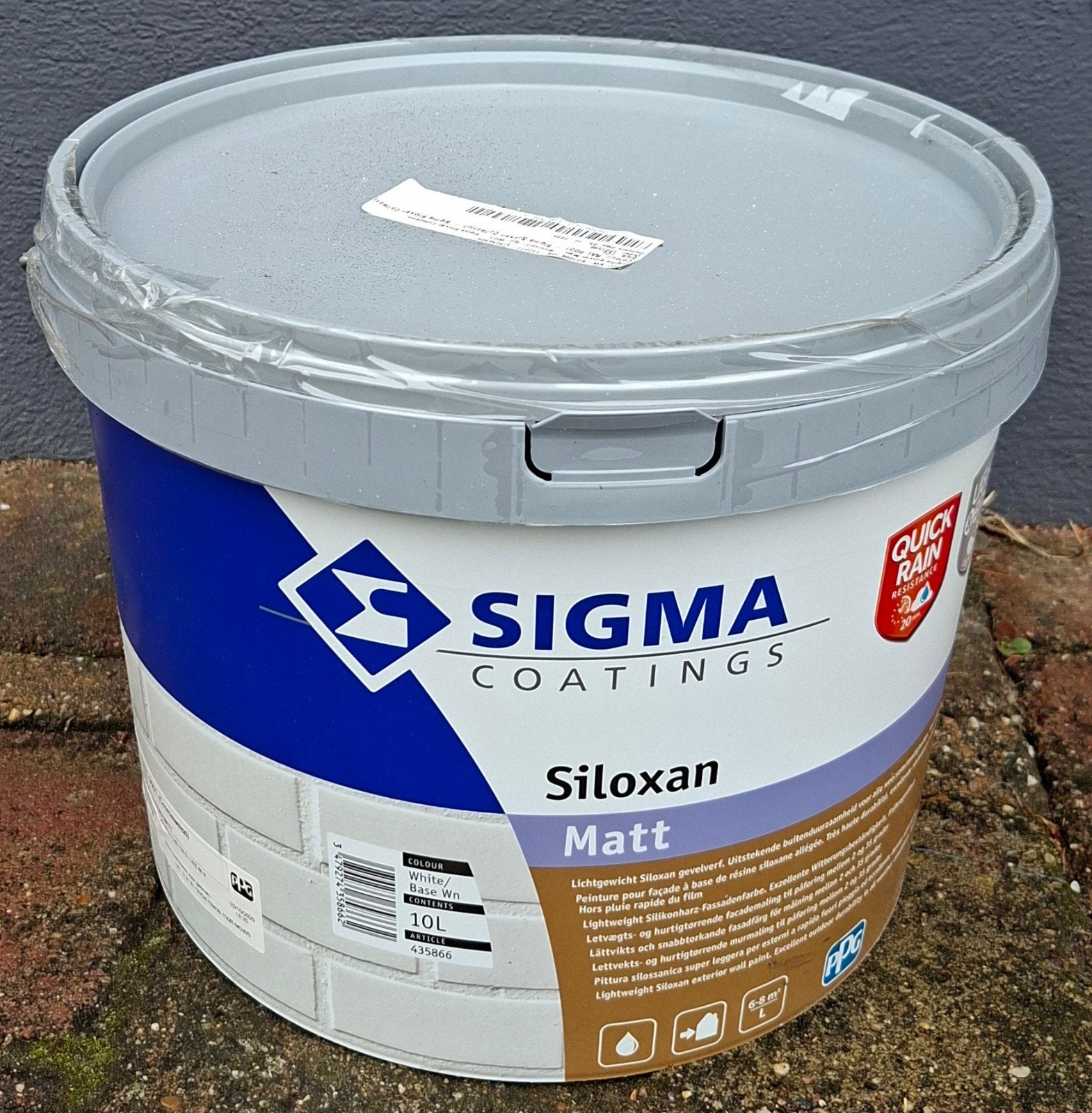 Sigma coatings Siloxan Matt.  kleur RAL 9001, Ophalen, Nieuw, Wit