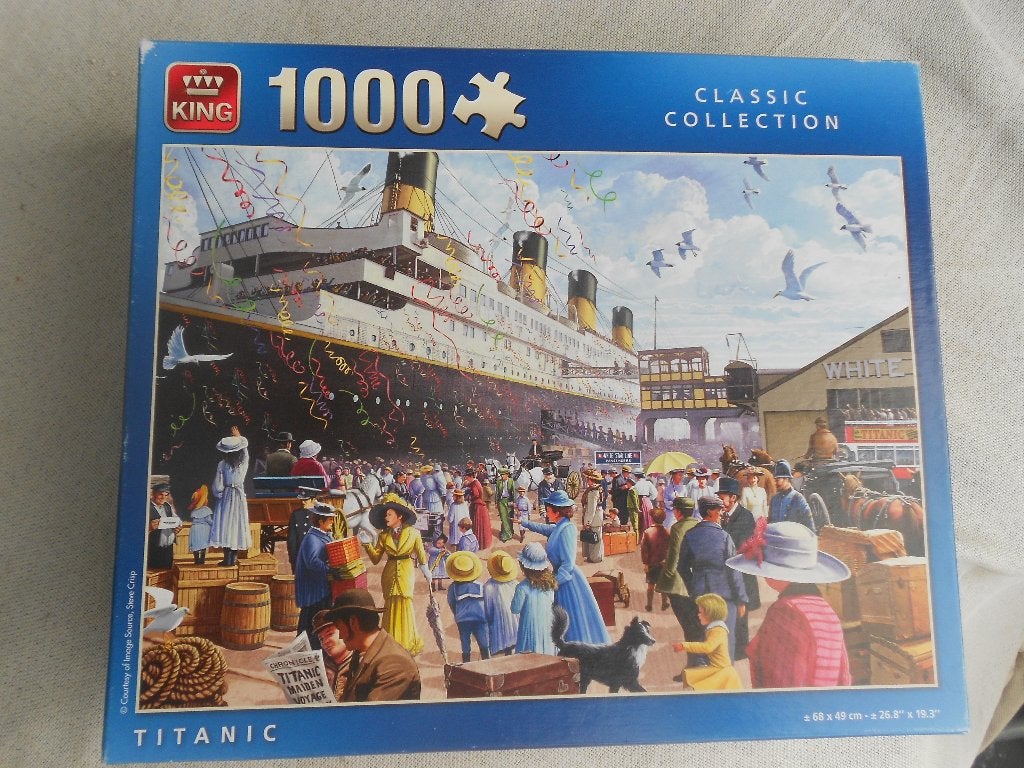 Legpuzzel merk king 1000 stukjes Titanic, gebruikt., Ophalen, 500 t/m 1500 stukjes, Gebruikt, Legpuzzel