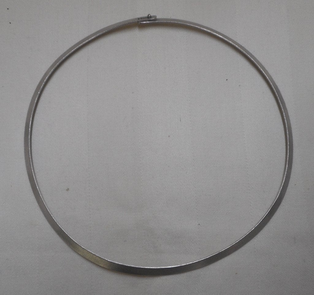 Zilveren gemateerde vintage spang nr.2140, Verzenden, Zo goed als nieuw, Zilver, Zilver