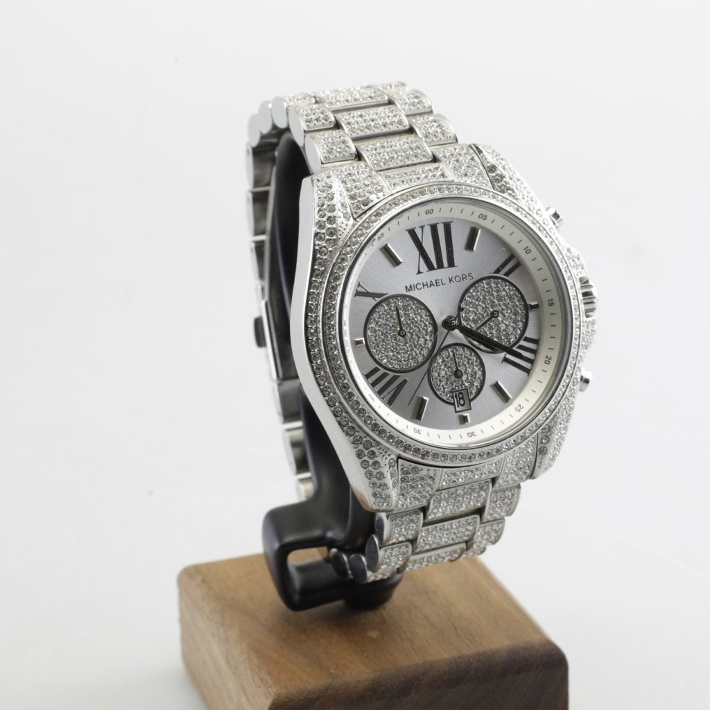 Michael Kors MK-6442 Silver colored/Steel 43 mm horloge, Sieraden, Tassen en Uiterlijk, Michael Kors, Zo goed als nieuw, Support@michaelkors.com