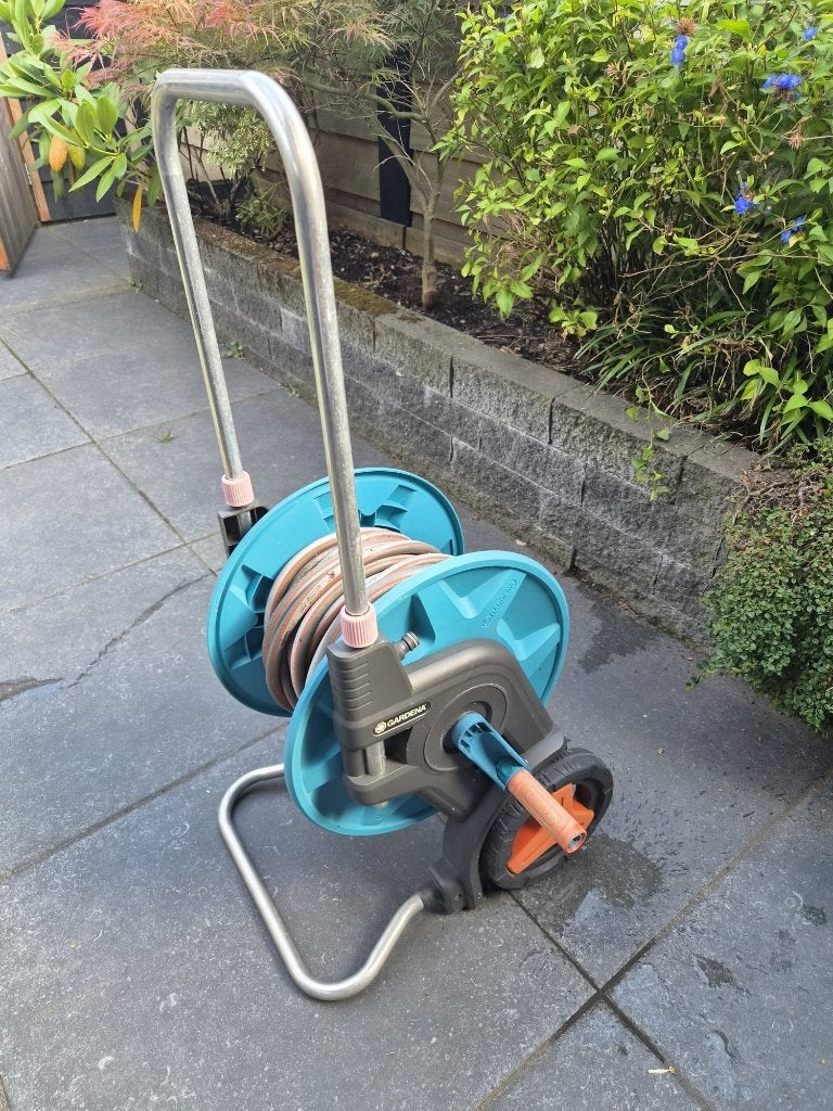 Gardena slang haspel 20 meter, Tuin en Terras, Tuinslangen, Ophalen, Gebruikt, Tuinslanghaspel