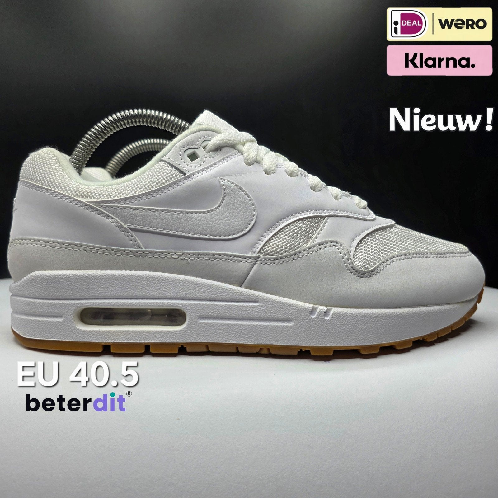 Nike Air Max 1 'White Gum Sole'
Maat: 40.5, Wit, Nieuw, Ophalen of Verzenden, Sneakers of Gympen