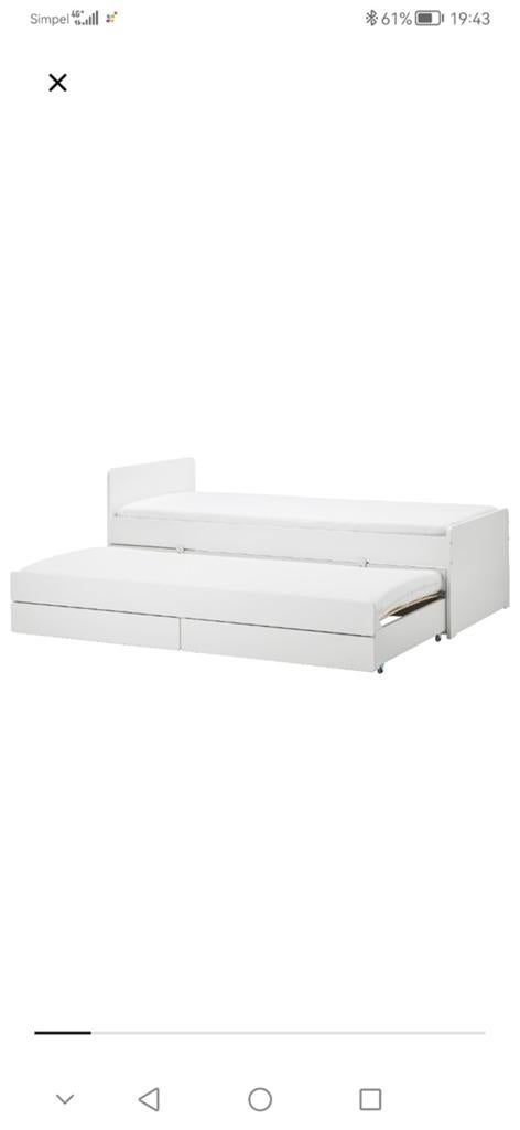 IKEA slakt bed met 2 lattenbodems en 1 matras, Huis en Inrichting, Slaapkamer | Bedden, Ophalen, Gebruikt, 90 cm, Eenpersoons