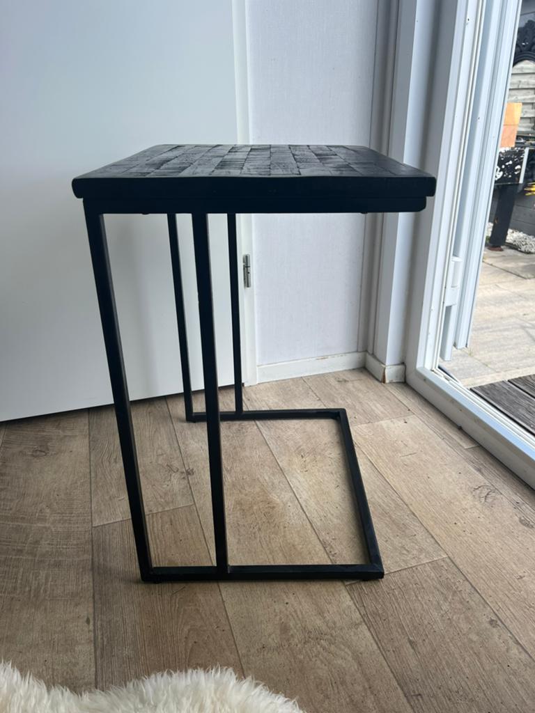 BEPUREHOME sidetable bijzettafel U vorm voor over de bank., Minder dan 55 cm, Ophalen of Verzenden, Zo goed als nieuw, 60 cm of meer