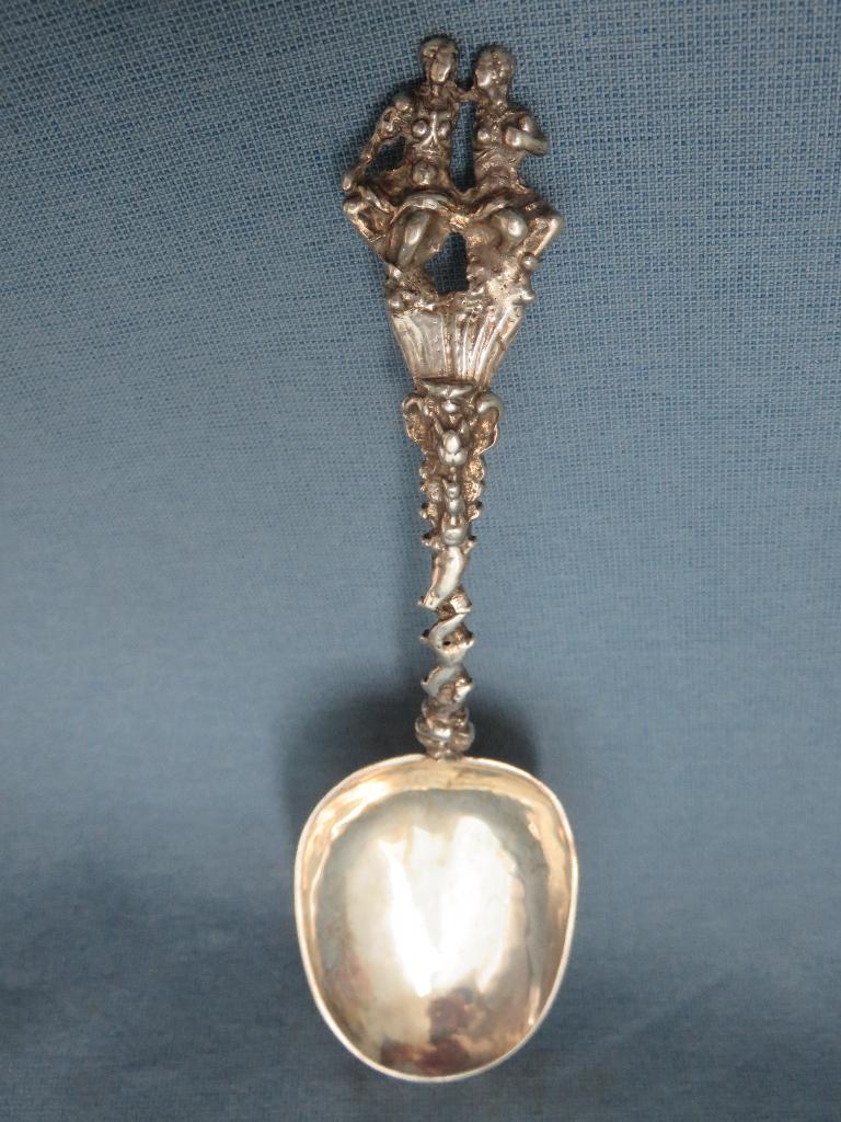 Dooplepel met initialen - in zilver - Friesland - ca. 1800, Ophalen of Verzenden, Zilver