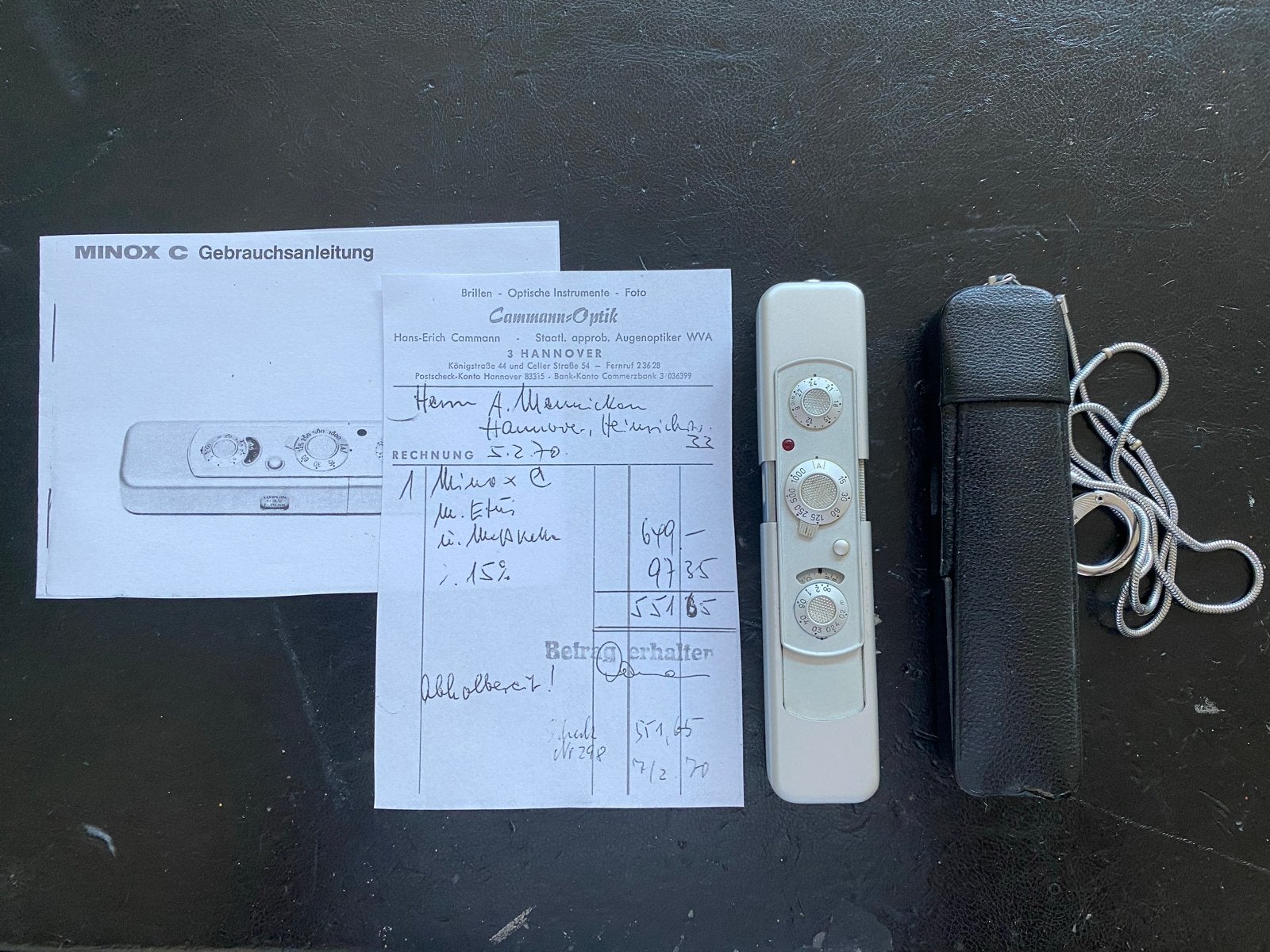 Minox C camera met gebruiksaanwijzing en etui, Ophalen of Verzenden, Zo goed als nieuw, Compact, Overige Merken