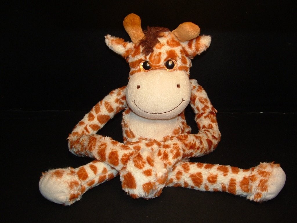 RAVENSDEN SLUNGEL GIRAFFE PLUCHE ROOMKLEURIG MET, Kinderen en Baby's, Giraf, Nieuw, Middelgroot (20 tot 80 cm), Wit